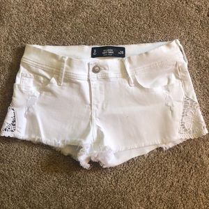 White jean shorts